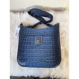 Brahmin Melbourne Collection heavenly Blue Leia Crossbody Bag Retail 335.00